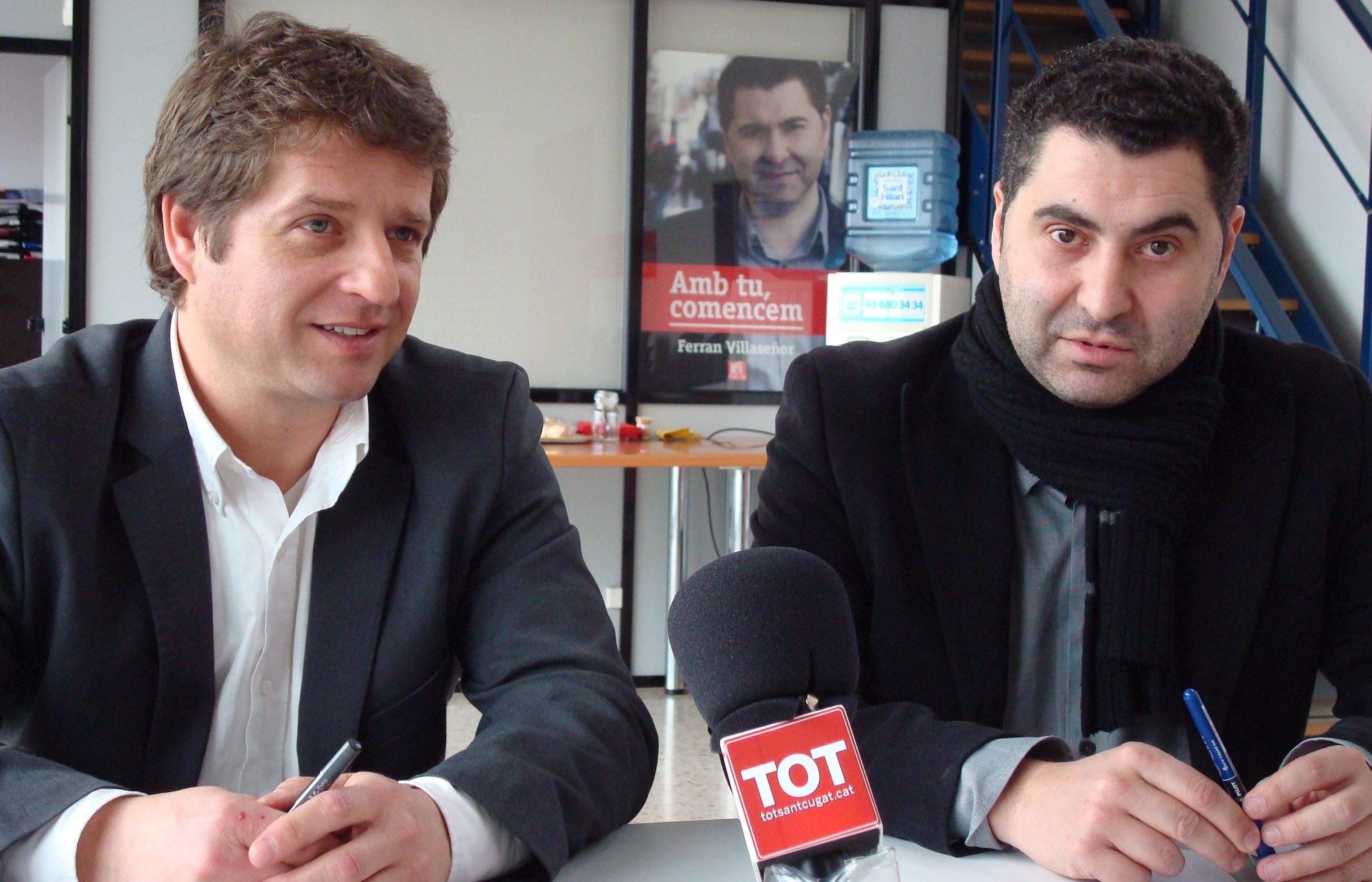 Pere Soler i Ferran Villaseñor durant la roda de premsa. FOTO: C.Caballé