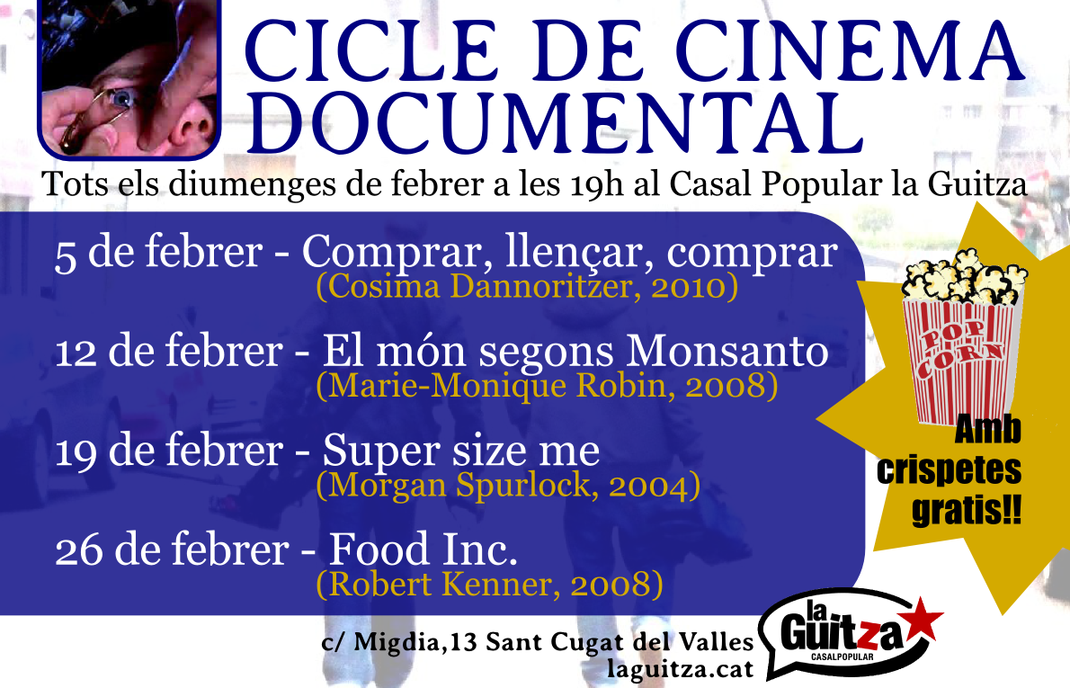 Cartell del cicle de Cinema de Documental. FOTO: Cedida