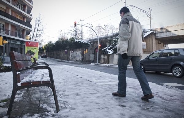 Imatge de la darrera nevada que va caure a Sant Cugat. FOTO: A. Ribera