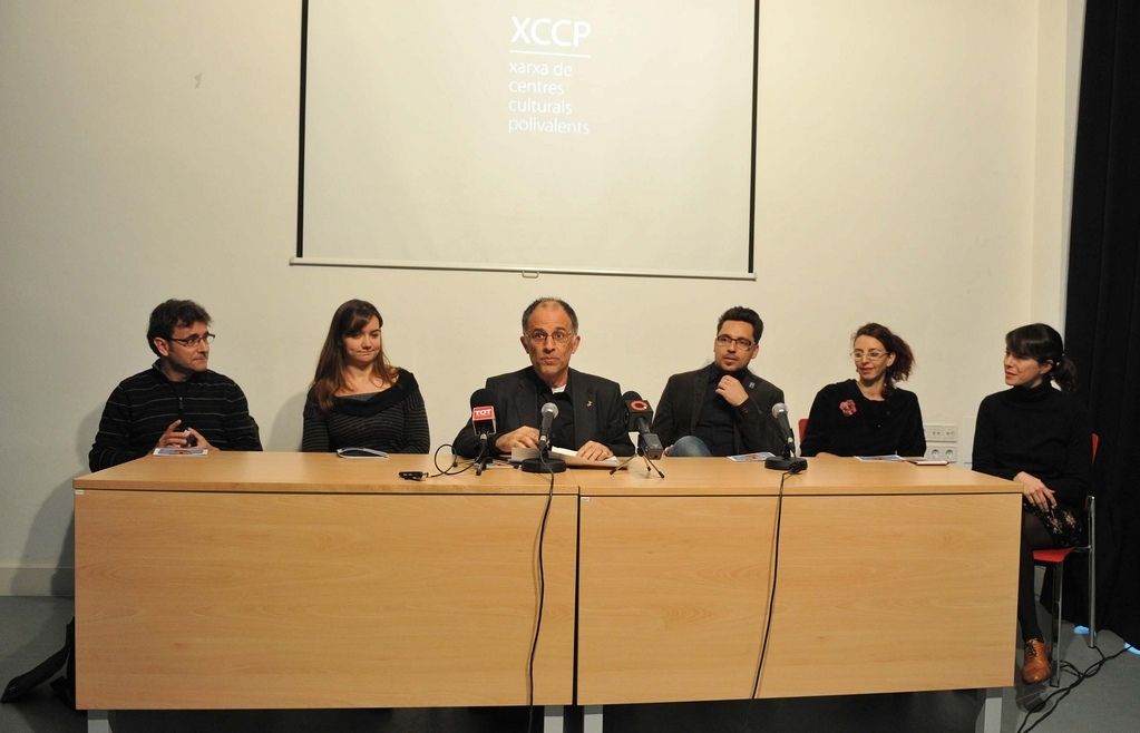 Acte de presentació amb artistes de la programació de la XCCP. FOTO: Localpres