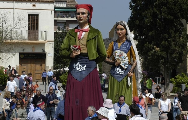 En Joan i la Marieta en una diada de geganters. FOTO: Arxiu