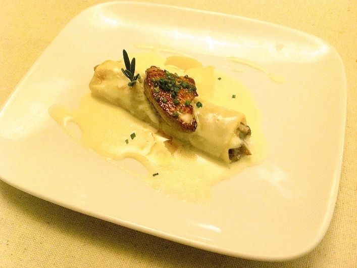 Una de les delícies de VAdeBACUS, canelos d'ànec amb foie.