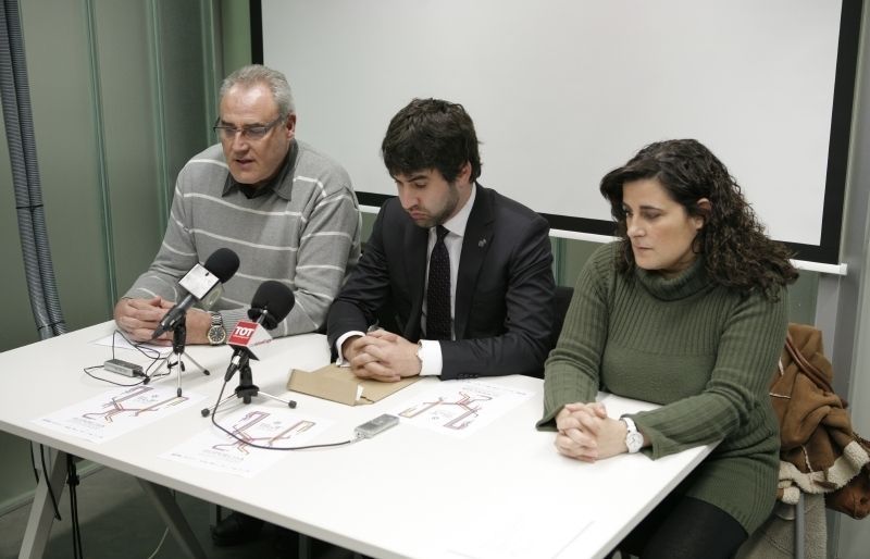 Martínez, Tizón i Zamora, en la presentació del torneig Superlliga Júnior. FOTO: A. Ribera
