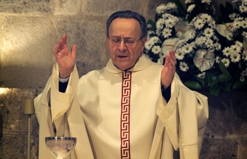 El mossèn Blai Blanquer va celebrar els 50 anys de sacerdoci al Monestir. FOTO: Arxiu 