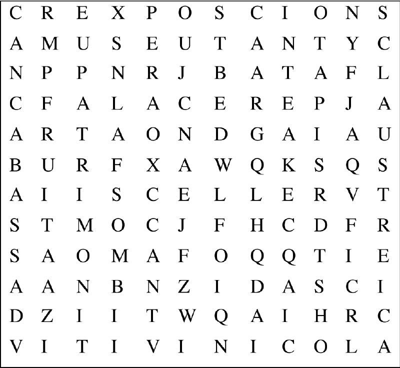 Sopa de lletres Museu de Sant Cugat