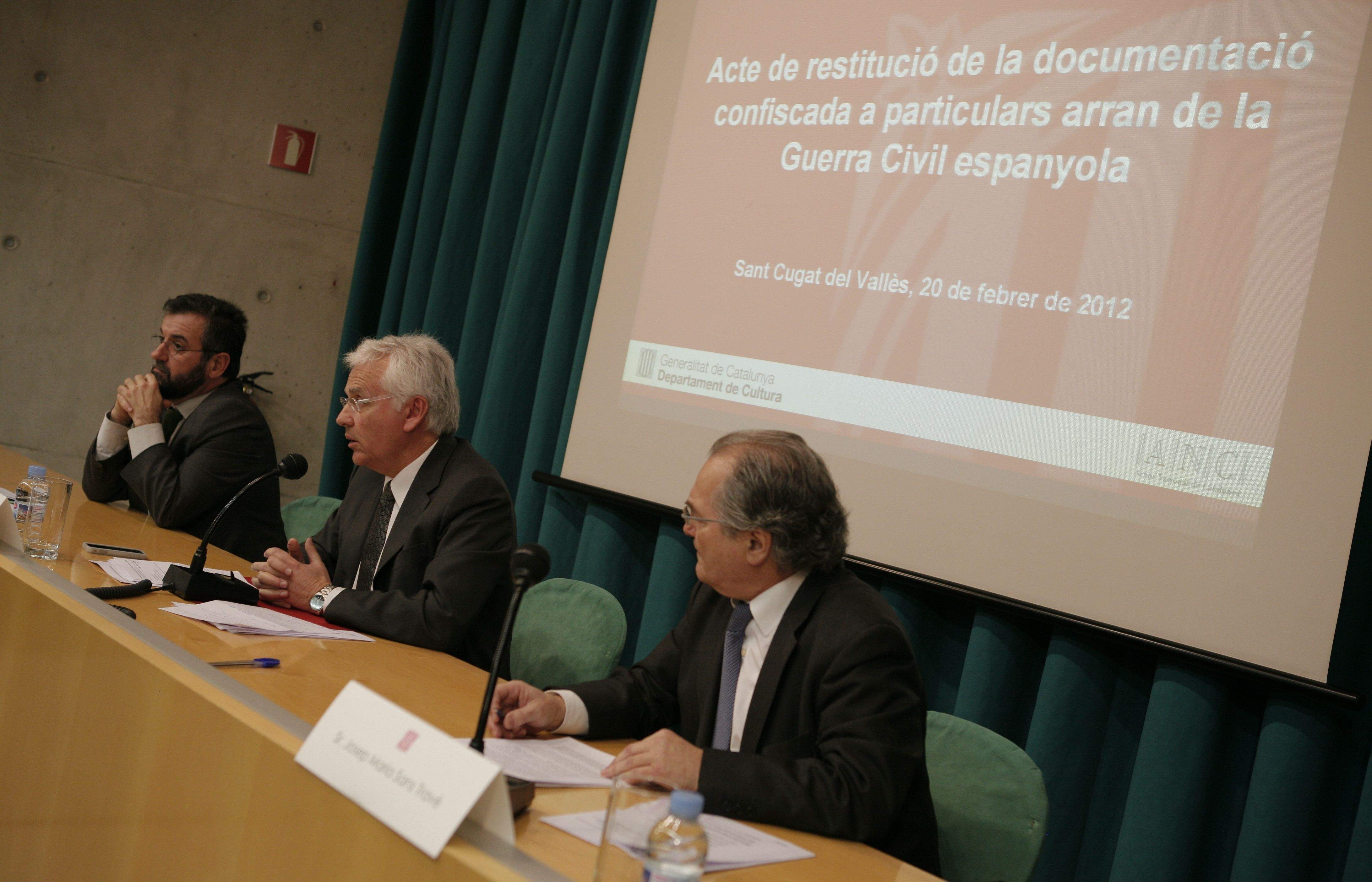 El conseller de Cultura Ferran Mascarell ha presidit l'acte. FOTO: A.Ribera