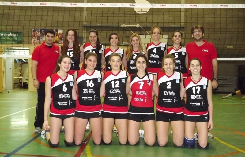 Equip juvenil femení del Club Voleibol Sant Cugat. FOTO: Cedida