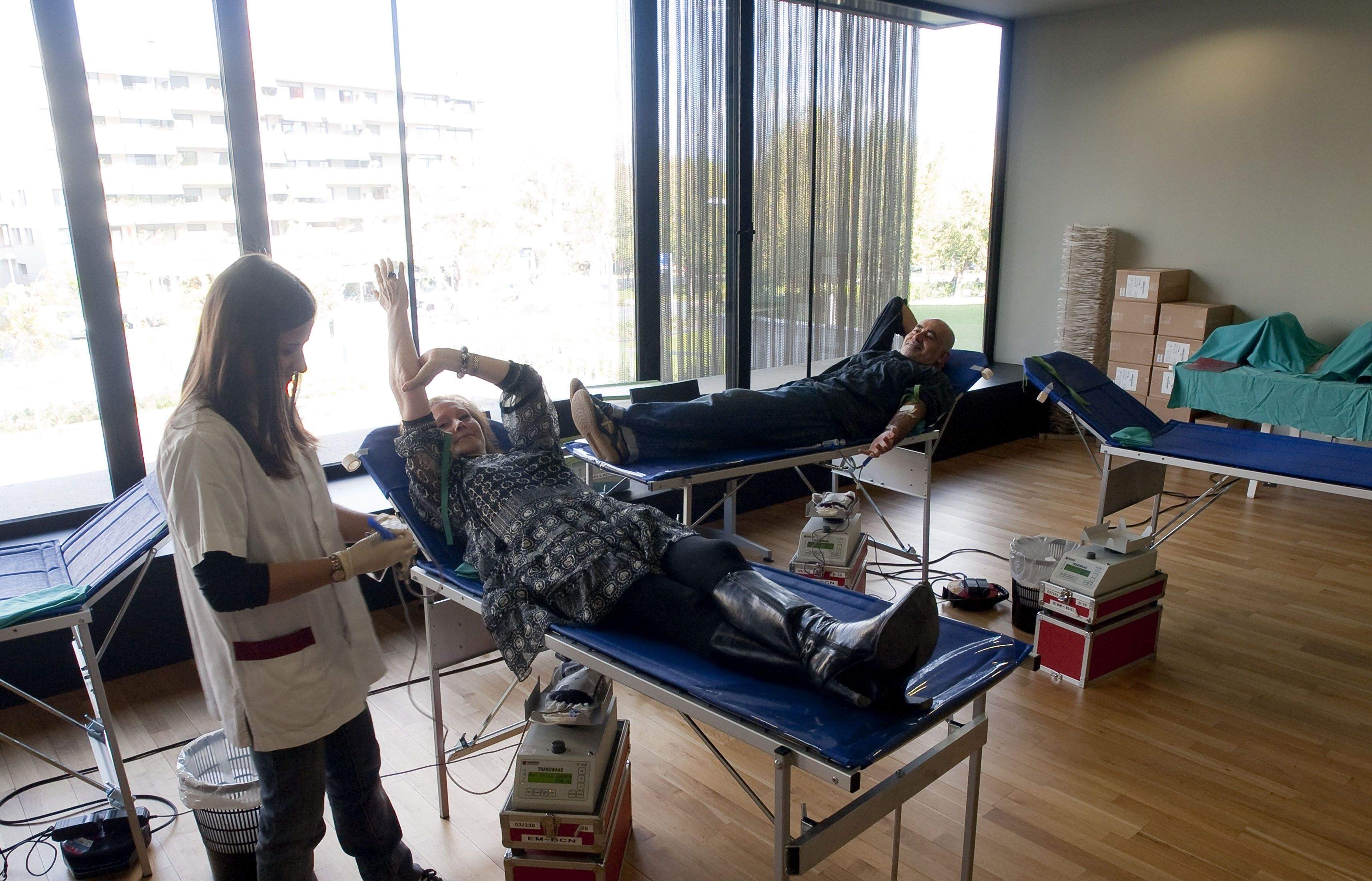 Donants de sang en lea jornadea pasada a Sant Cugat. FOTO: A. Ribera