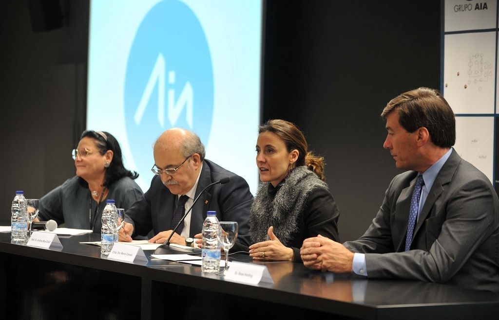 Mercè Conesa ha estat present a l'acte d'inauguració de les noves instal·lacions del Grup AIA a l'EsadeCreapolis. FOTO: Cedida