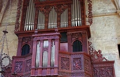 L'orgue del Monestir de Sant Cugat situat sobre la capella de la Pietat. FOTO: Cedida