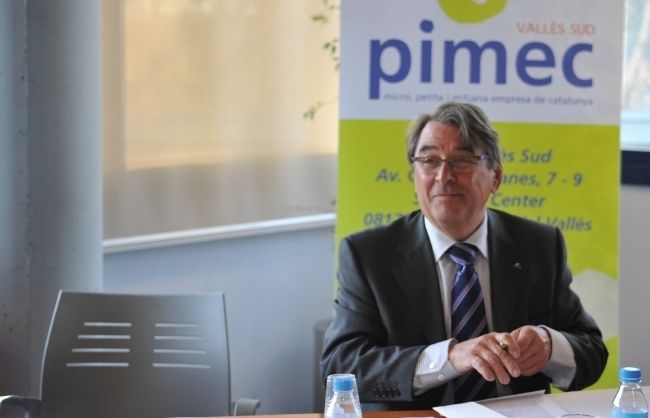 Francesc Elías en un acte al SC Trade Center FOTO: A. Bernal