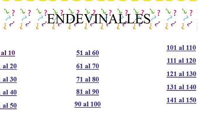 Si t'agraden les endevinalles no te les acabares mai!