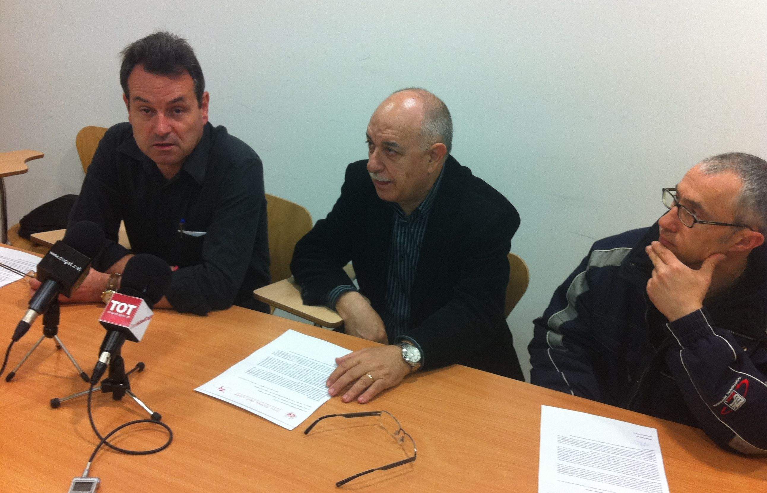 D'esquerra a dreta, Rafa Robledo, Ramon Martos i José Antonio Gregorio. FOTO: Àlex López