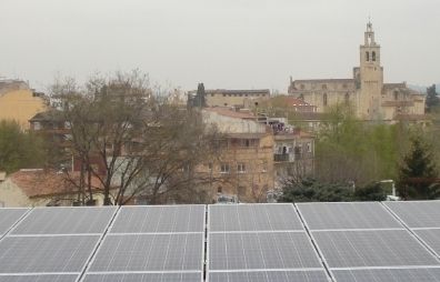Les plaques solars del Parc Ramon Barnils FOTO: JR Armdàs