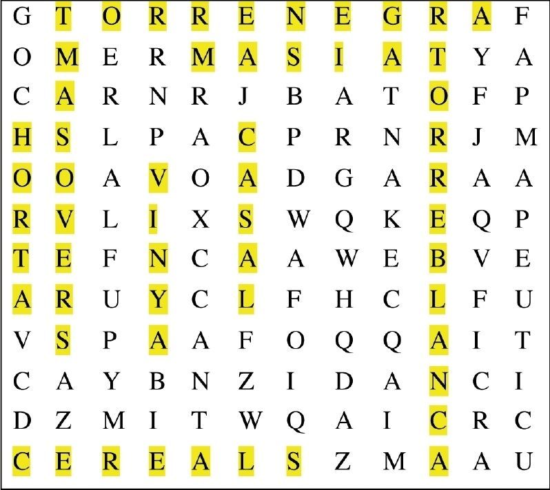 Sopa de lletres del conte 'La Masia de Torreblanca'