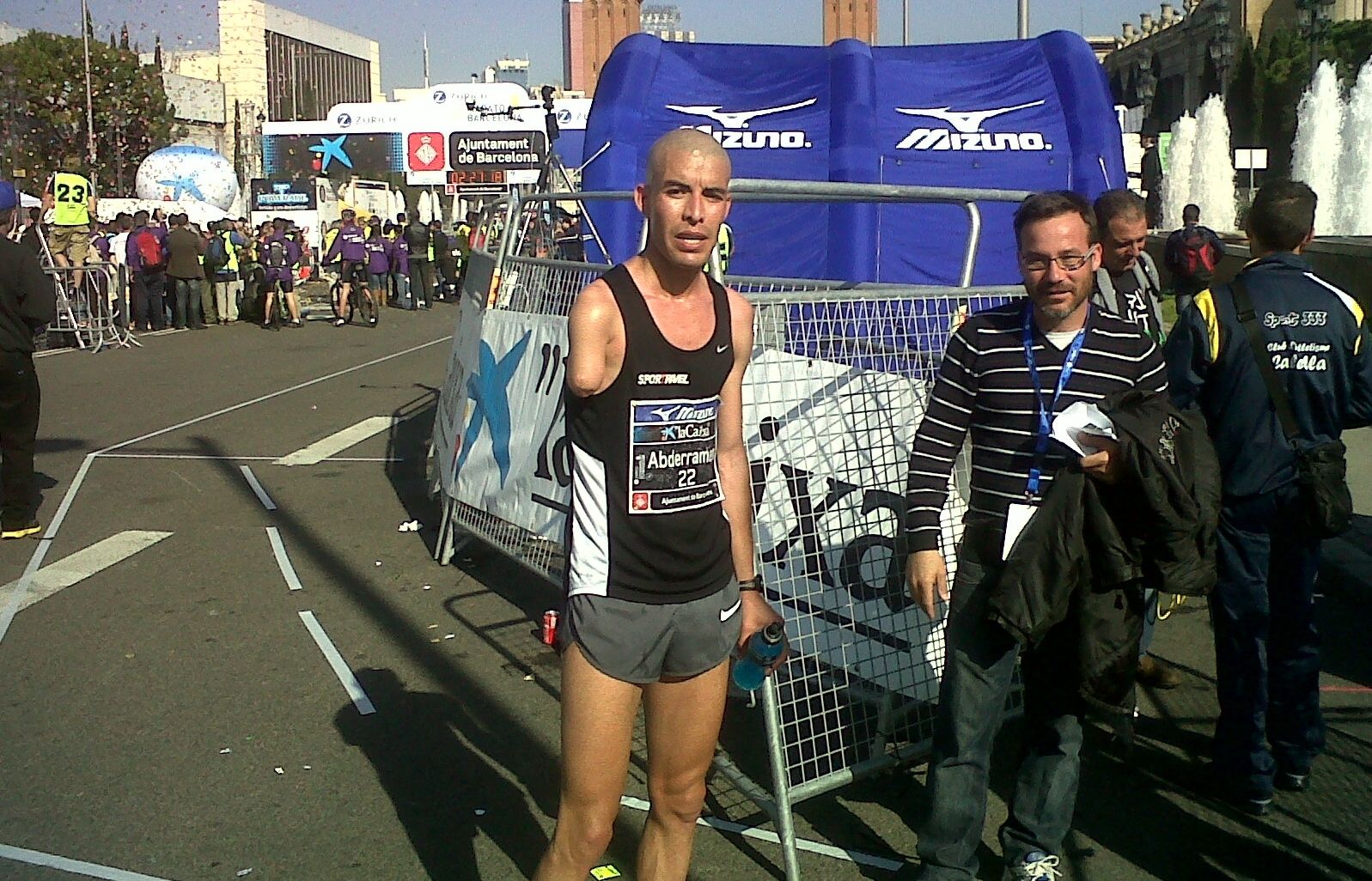 Ait, a la meta de la Marató de Barcelona. FOTO: Cedida