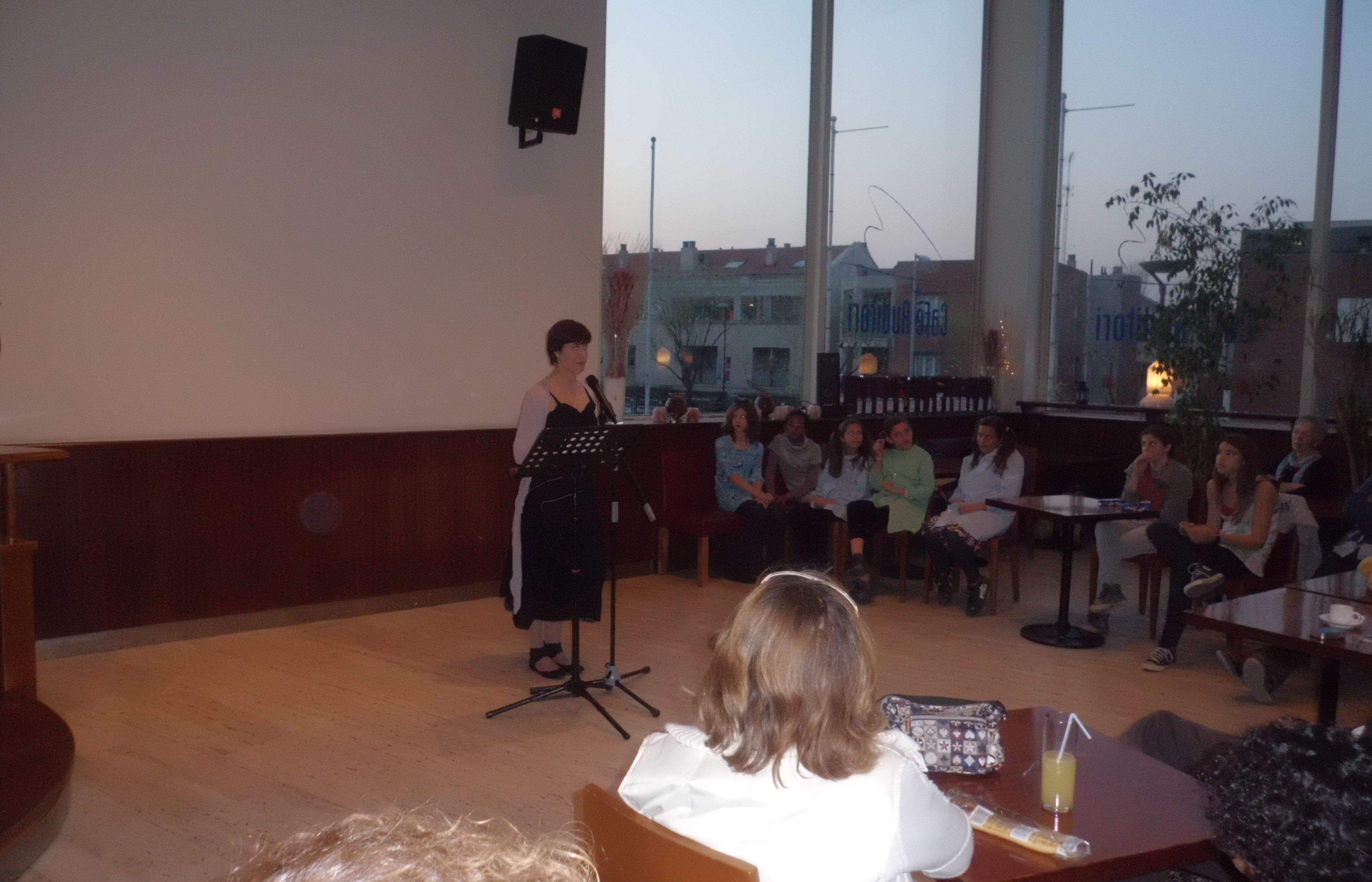 Un moment durant l'acte al Cafè Auditori. FOTO: C.Caballé