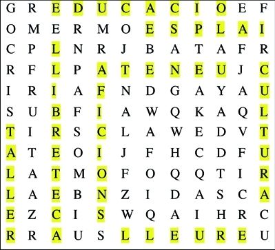 Sopa de lletres del conte 'l'Ateneu'