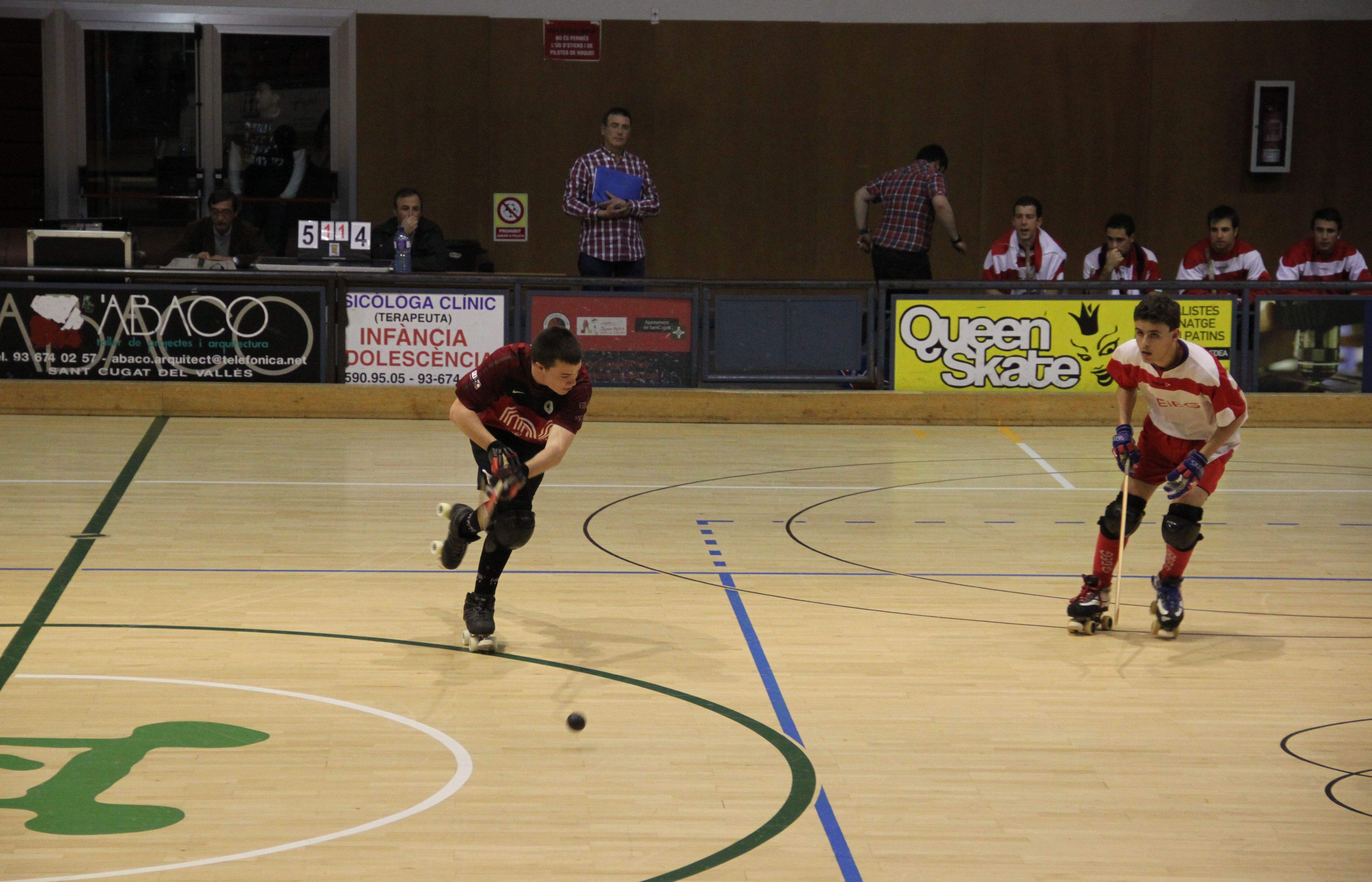 El local Pablo Soler en una acció del matx. FOTO: Ignasi Massafret