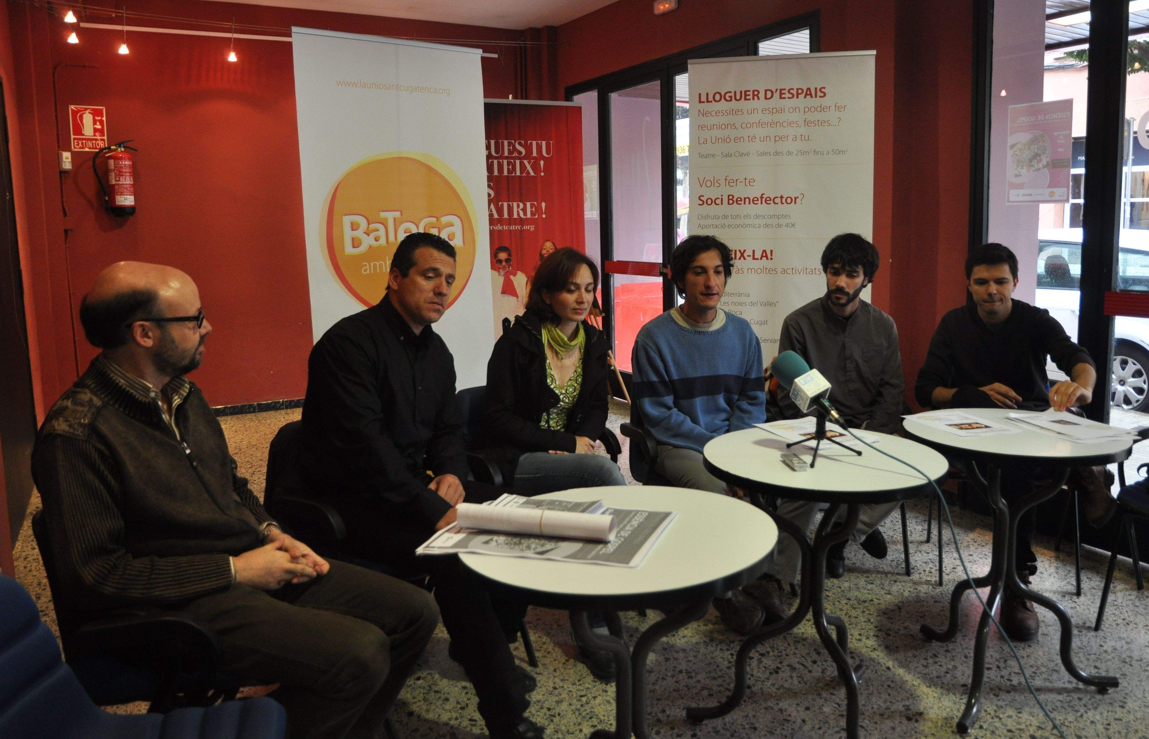 La presentació de les tres propostes, amb els seus protagonistes. FOTO: P. Fernández