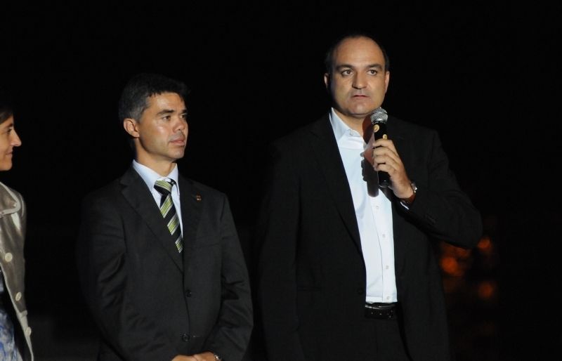 Andreu Subies, en una imatge del passat 30 de setembre, durant els parlaments de la presentació dels equips del Sant Cugat Esport FC. FOTO: David Fernámdez