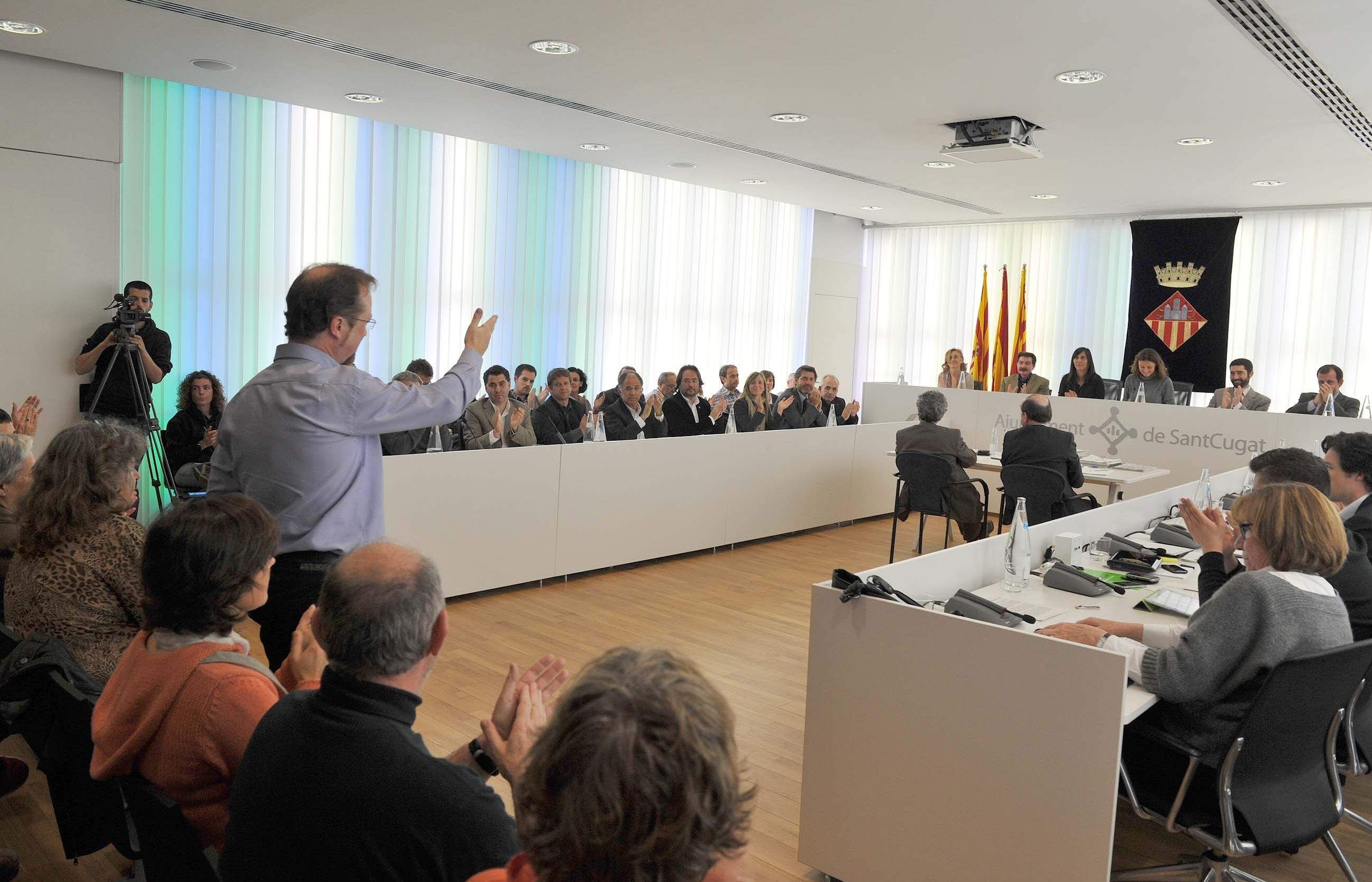 El marit de la Pilar en el moment de la concessió. FOTO: Cedida