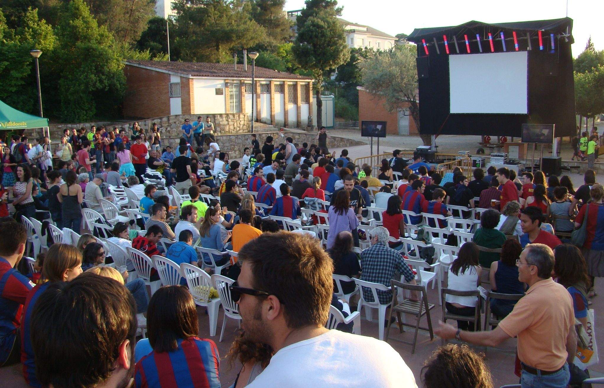 La pantalla gegant de Valldoreix. FOTO: Arxiu