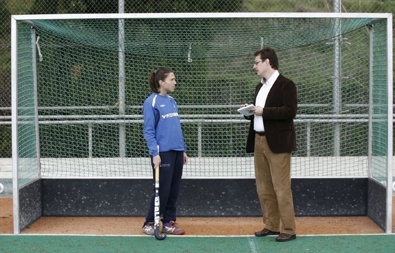 Júlia Menéndez, capitana de lequip femení dhoquei sobre herba del Junior FC. FOTO: Esther Naval