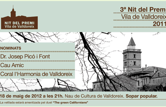 La Coral l'Harmonia, el Cau Amic i el doctor Josep Picó Font es disputen el III Premi Vila de Valloreix. FOTO: Cedida