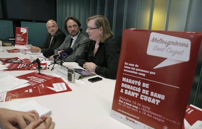 D'esquerra a dreta; Salines, Grangé i Moral durant la presentació. FOTO: Artur Ribera