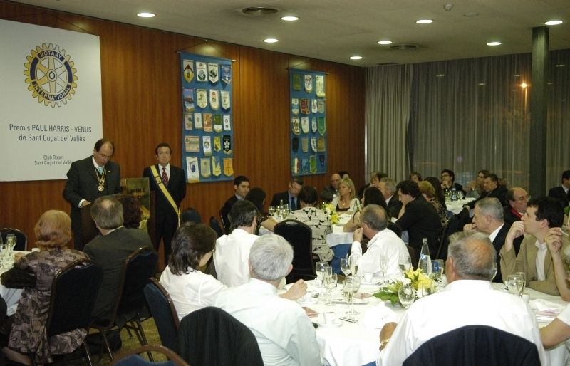 Sopar d'entrega del Premi Paul Harris. FOTO: Arxiu