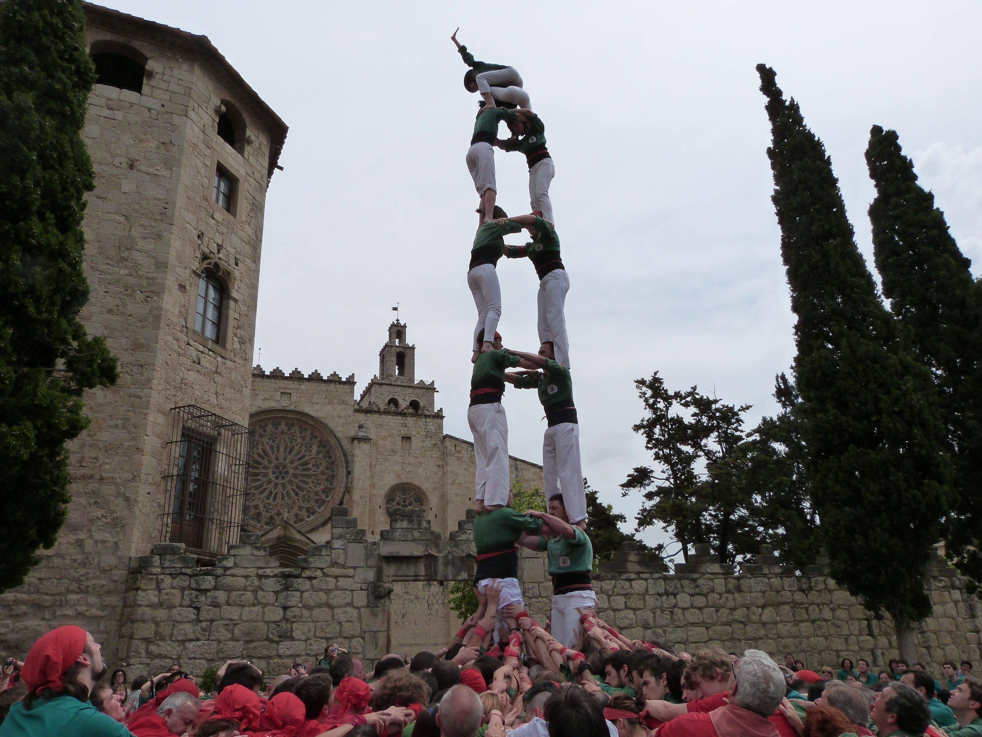 Els Gausacs també han descarregat una torre de set. FOTO: Bernat Bella