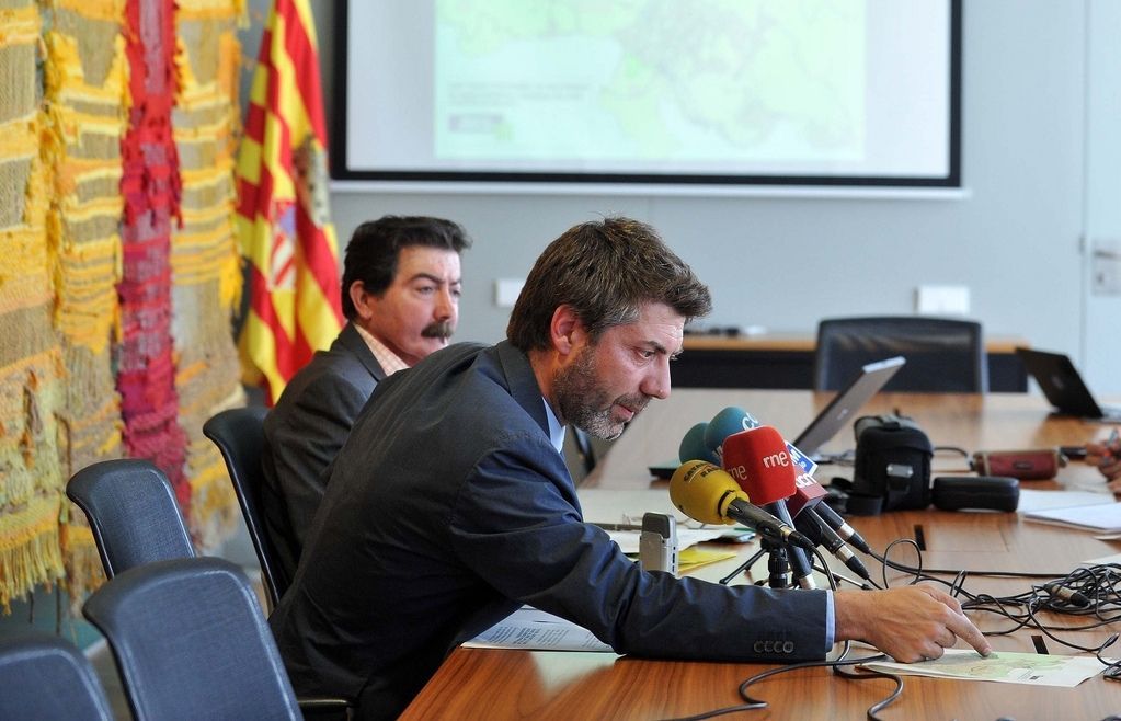 Casajoan durant una roda de premsa