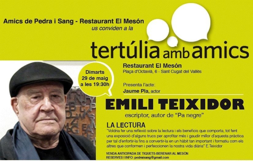 Emili Teixidor a la 'Tertúlia amb amics'. FOTO: Cedida
