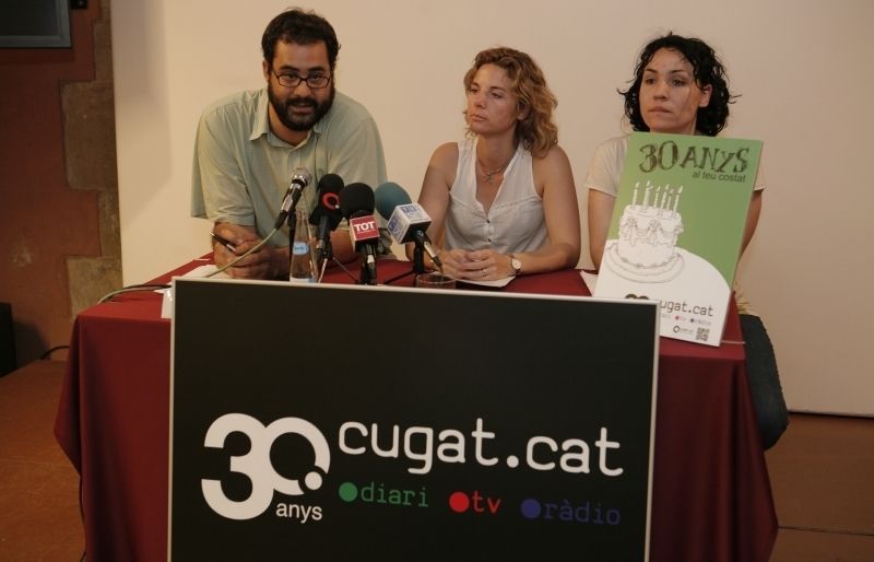 El cartell dels 30 anys l'han dissenyat els alumnes de l'Escola d'Art i Disseny de Sant Cugat. FOTO: Laura Grau