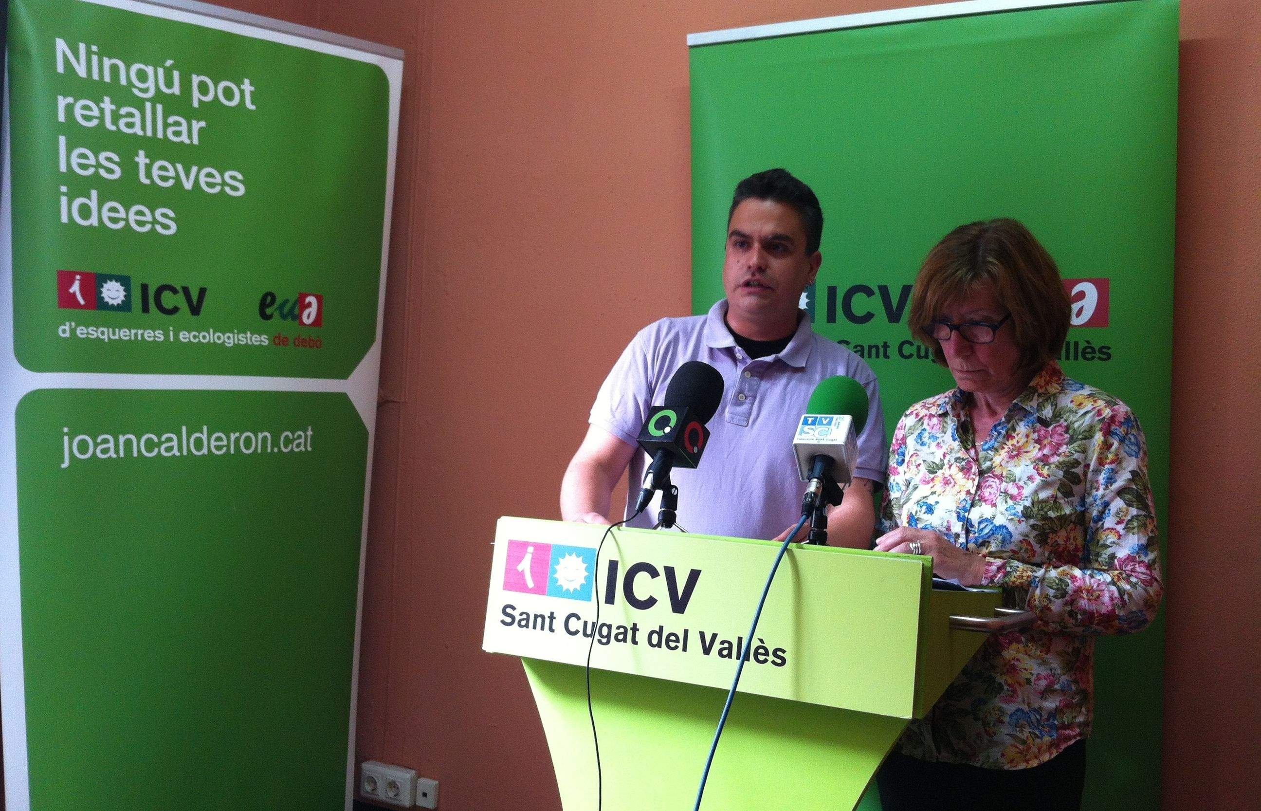 Calderon i Casamitjana a la seu d'ICV FOTO: JR Armadàs