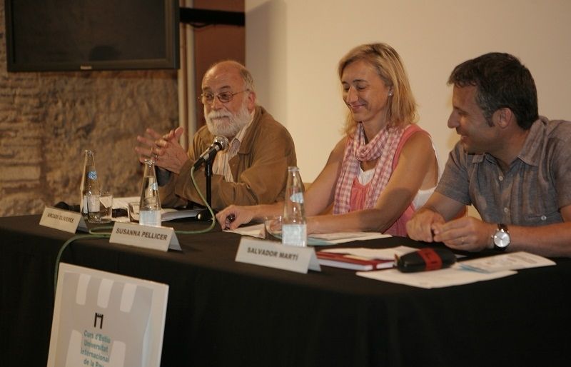 D'esquerra a dreta, Arcadi Oliveres, Susana Pellicer i Salvador Martí. FOTO: Artur Ribera