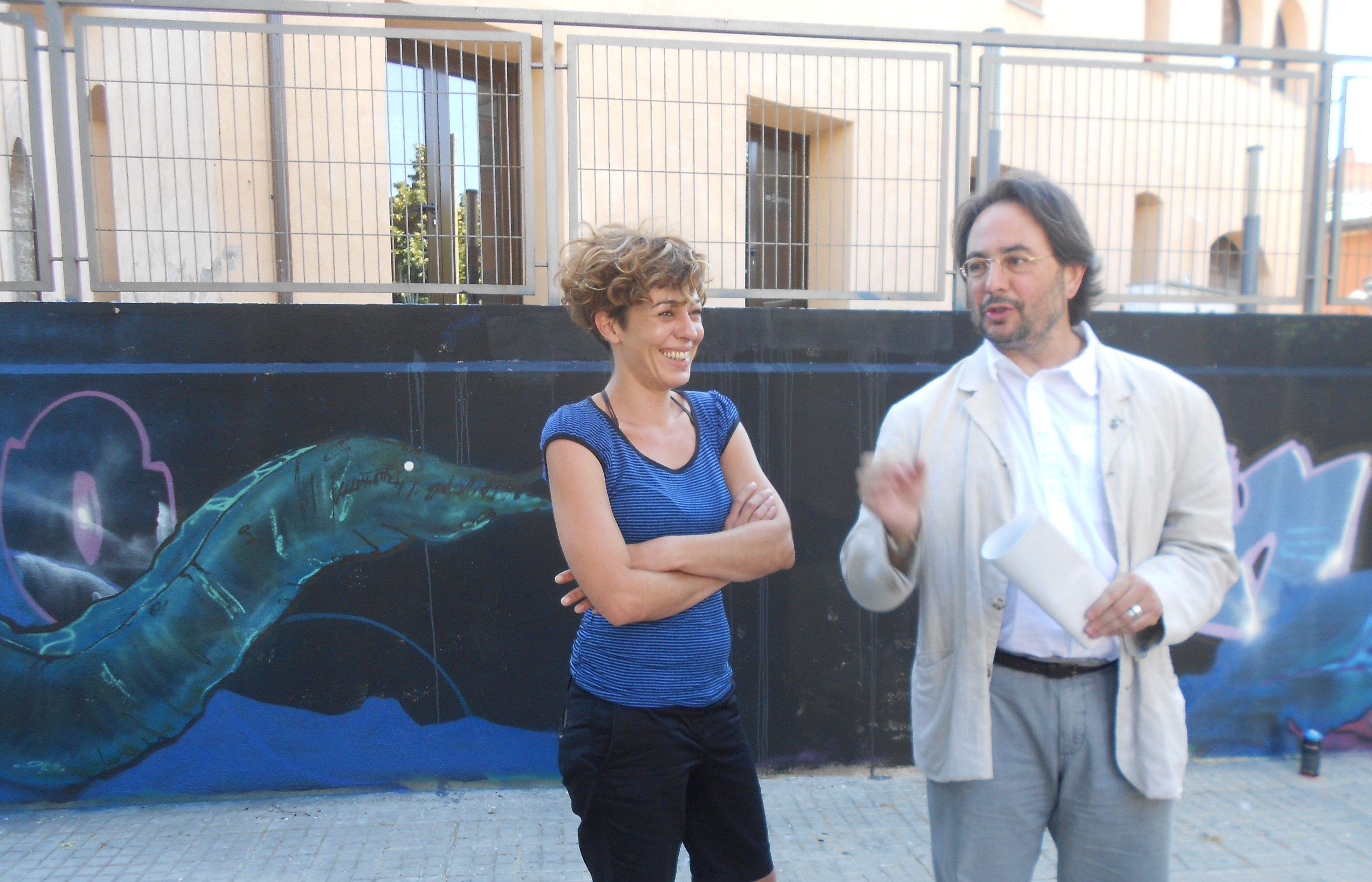 Laura Vega i Raül Grangé durant la presentació del projecte. FOTO: Alba Guerrero