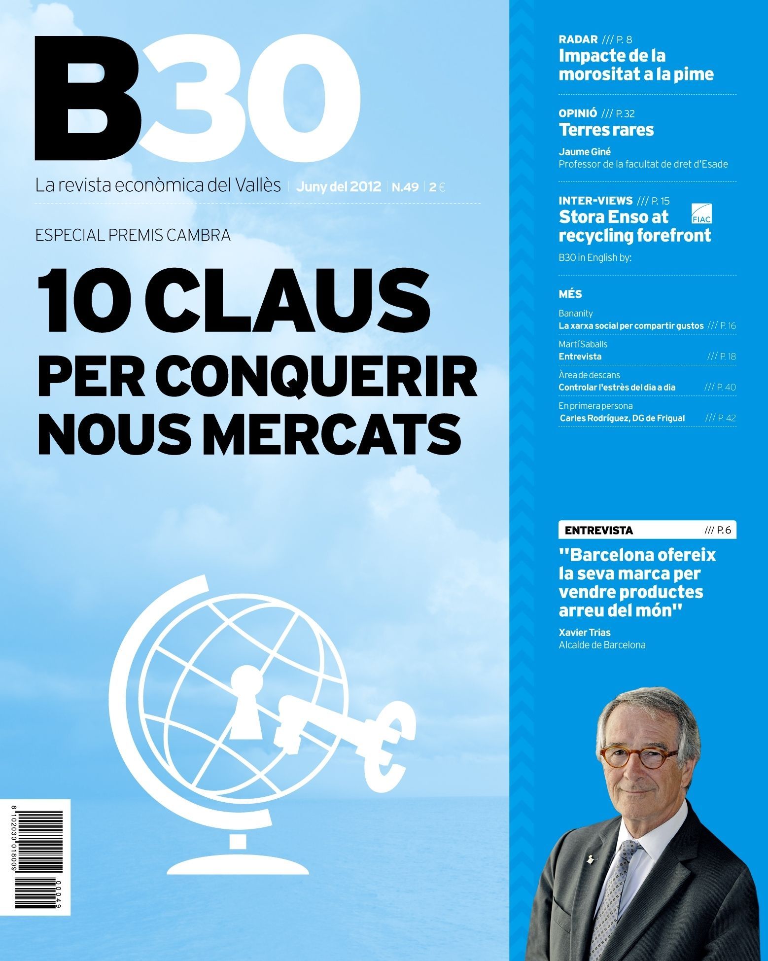 Portada del número 49 de la revista econòmica del Vallès B30