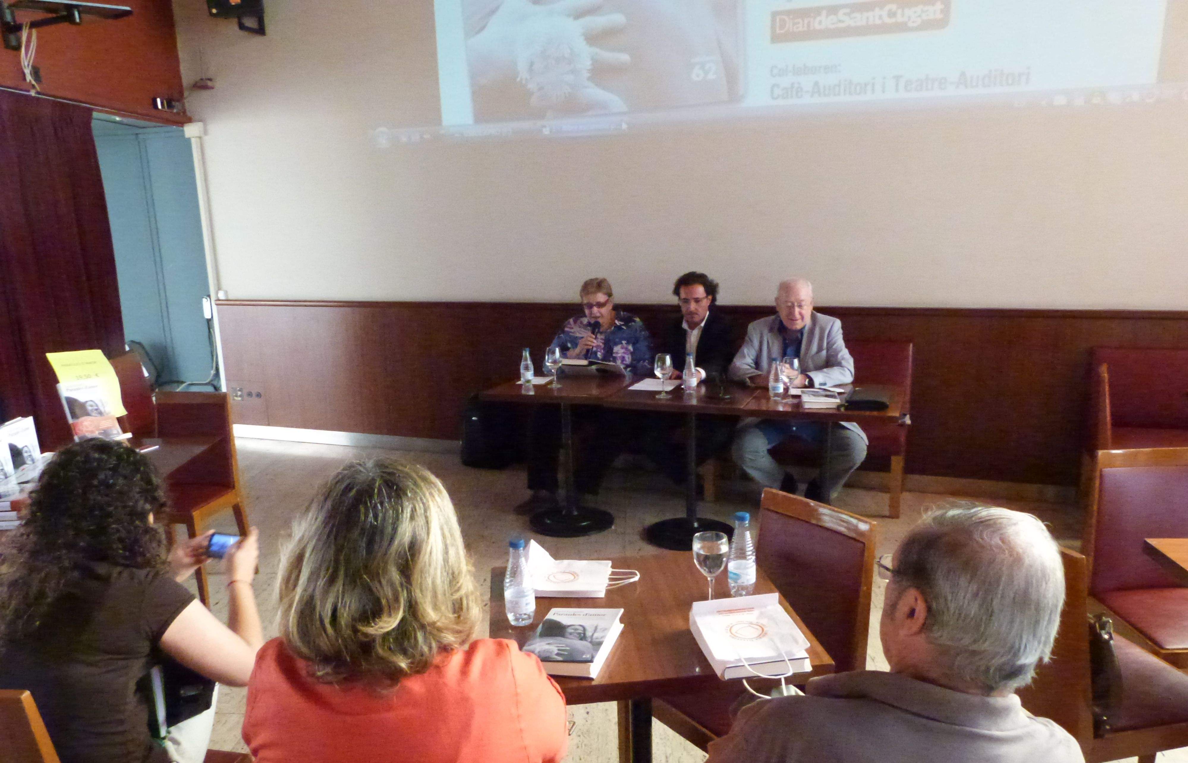 Dolors Vilarasau, David Escamilla i Jaume Pla van presentar 'Paraules d'amor' a Sant Cugat. FOTO: Bernat Bella