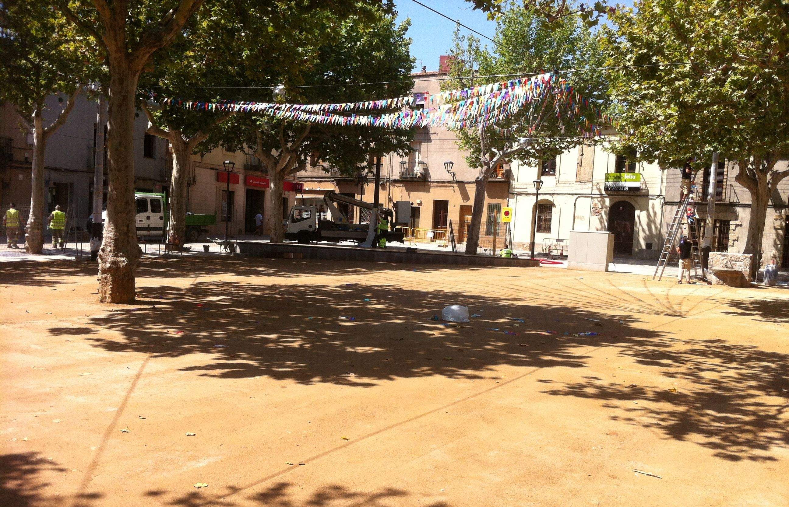 La plaça aquest dimarts 26 de juny FOTO JM Vallès
