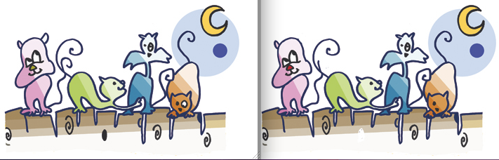 Busca les 5 diferènces, per veure-les, clica la fletxa del costat de la imatge