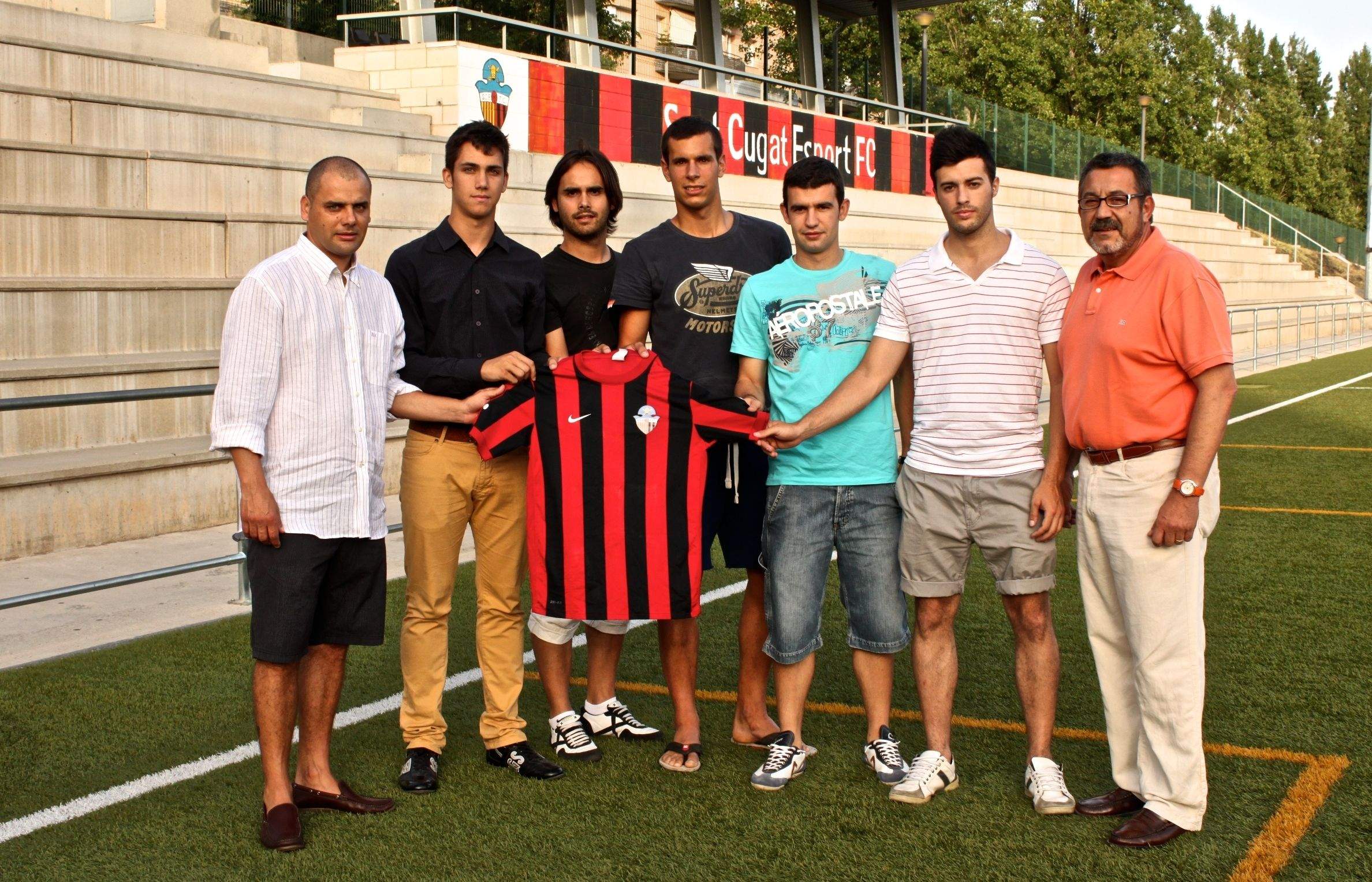 D'esquerra a dreta, José Luís Duque, Èric Marroco, Javier Carrión, Jordi Vallcorba, Josep Corbi, Xavi Martín i Martín Fernández. FOTO: Cedida