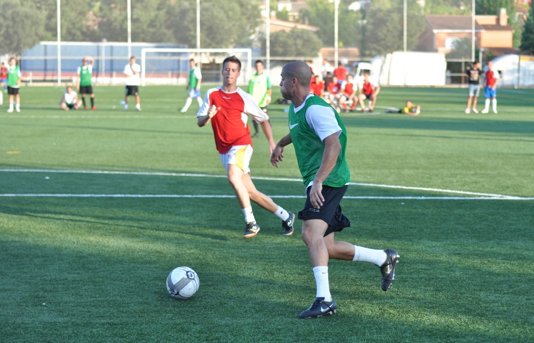 Partit entre Salamancas (verd) i Bar Casa Tere (vermell). FOTO: Pere Fernández