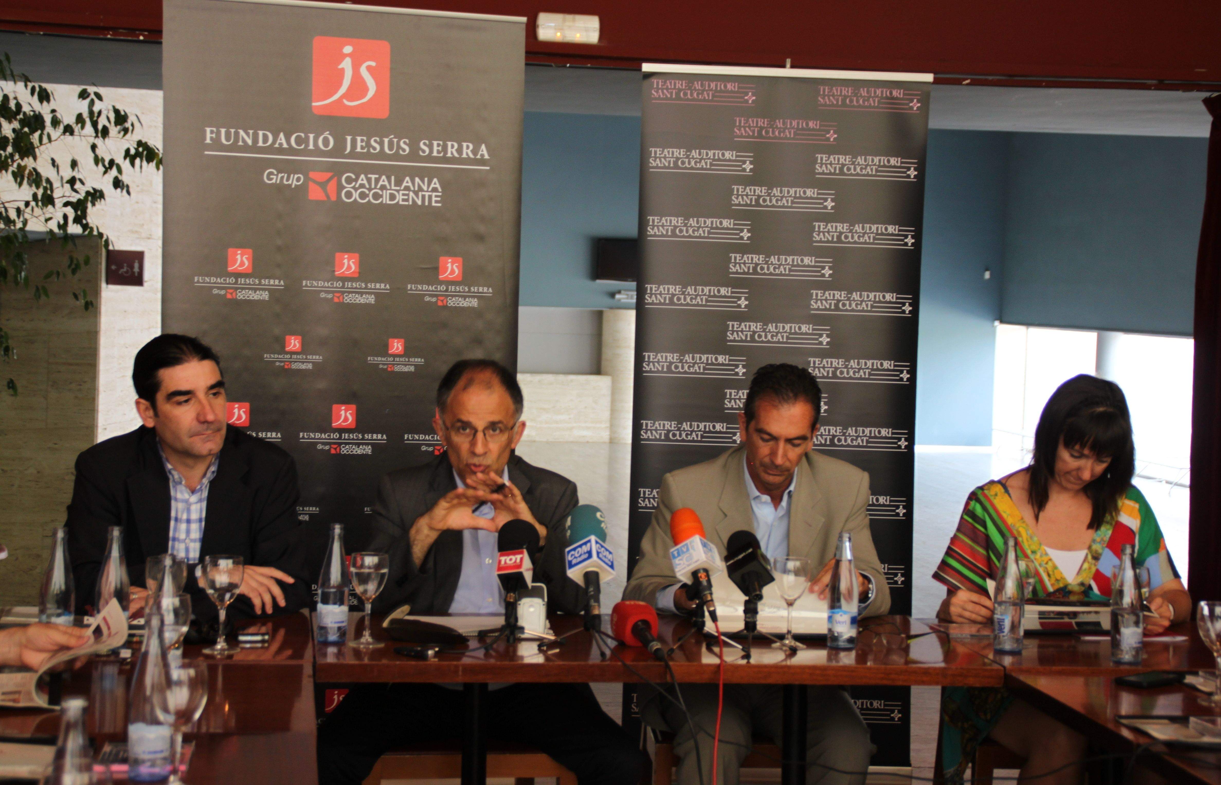 La roda de premsa s'ha celebrat al Cafè Auditori. FOTO: Mireia Arrufat