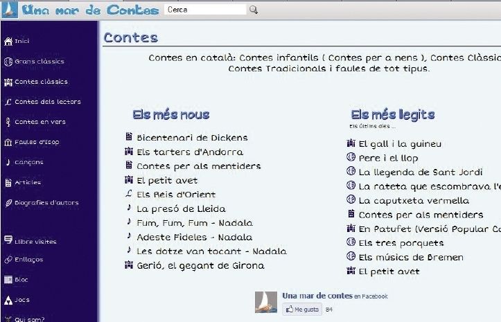 Al web Una mar de contes trobaràs els contes de sempre en català