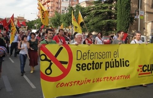 La CUP de Sant Cugat es mostra molt crítica amb les decisions del govern espanyol. FOTO: CUP