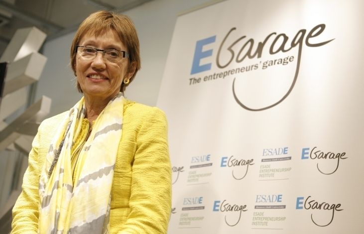 Eugènia Bieto a l'espai E-Garage del campus de Sant Cugat FOTO: Artur Ribera