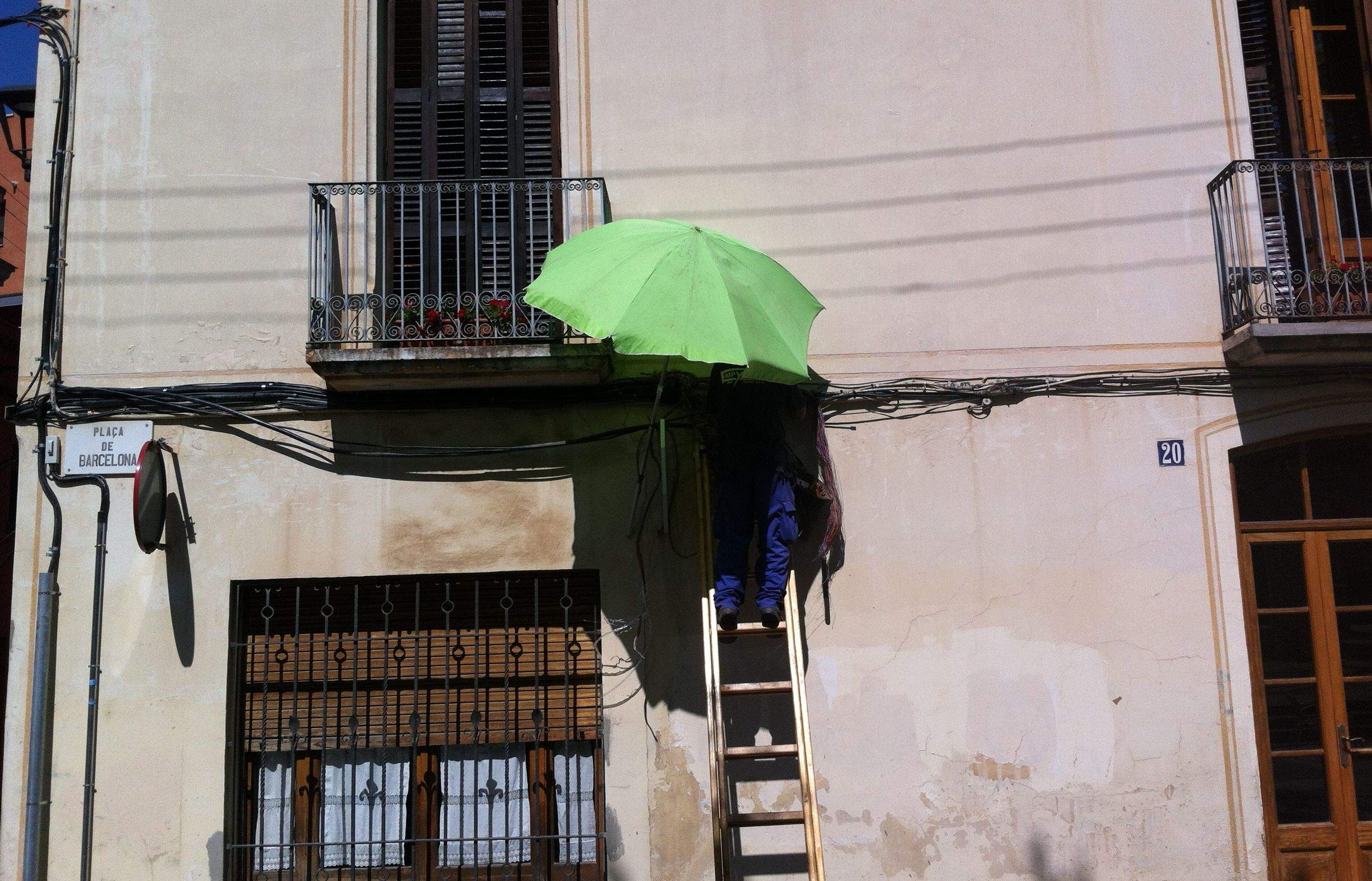 La calor a Sant Cugat ha deixat aquests dies escenes com aquesta. FOTO: Ramon Grau