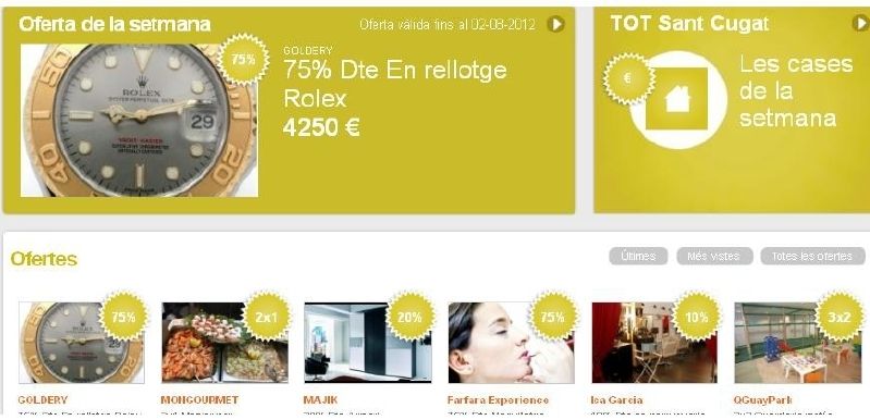 Ofertes a la web del TOT Sant Cugat. Aprofita-les!